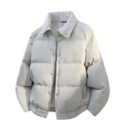 2026 New Lapels Cotton-padded Jackets Men's Winter Solid Color Casual Warm Overcoats Male Long Sleeve Bread Coats C916