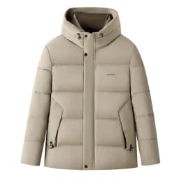 Winter New Style Business Casual Men Parkas Solid Color All-match Outerwear Hooded Windproof Warm Male Clothes Fashion Thicken