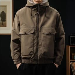 2026 New Thickened Warm Velvet Parkas Men Winter Solid Color Hooded Jackets Men's Pockets Cotton-padded Overcoats C952