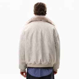 FEWQ American Style High Street Frosted PU Leather Fur Collar Men's Cotton Jacket Casual Thick Coat 2026 Autumn New 24W3545