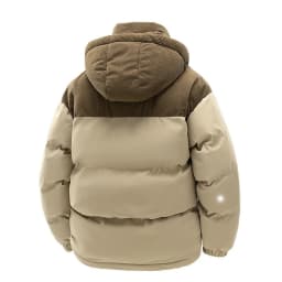 2027 Winter Men Corduroy Coat Outdoor Removable Hooded Jacket Men Warm Outwear Casual Fashion Solid Parkas Jacket Male Tops
