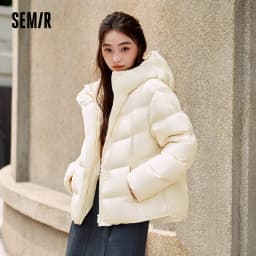 Semir Down Jacket Women Winter Down Waterproof Oil-proof Stain-proof Heat-Generating Anti-Static 2026 New Mid-Length Women