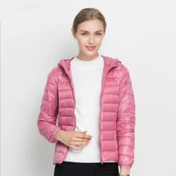 Johnature 2026 New Women Coat Autumn Winter White Duck Down Jacket Solid Colors Warm Slim Zipper Fashion Light Down Coat