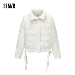Semir Down Jacket Women Winter Lace Trim 90% Down Fill Windproof Oversize Lightweight 2026 New Sweet Cool Niche Top