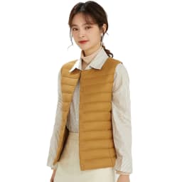 Spring Autumn Women Ultra Light 90% White Duck Down Vest Warm Winter Slim Waistcoat Under Parka Female Liner Portable Outwear