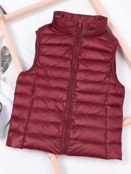 Autumn and Winter Down Vest Women's Short Ultra-light Duck Down Jacket Windproof Vest Warm Women's Sleeveless Jacket