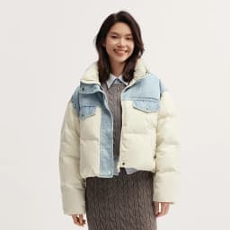Semir Down Jacket Women Waterproof Patchwork Oversize Stand Collar 2026 Winter New Trendy Coat