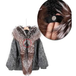 Maomaokong high-end Wool fabric Luxury Women's Big Fox Fur Collar Puffer Jacket Natural Fur down Coat Winter Thickened Warm