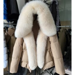 2026 MAOMAOKONG White Duck Down Jacket Winter Women Warm Loose Coat Natural Real Fox Fur Collar Thick Luxury Outerwear Parkas
