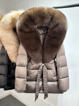 Janveny Luxury Large Natural Silver Fox Fur Hooded 2026 Winter 90% Goose Down Jacket Women Thick Warm Female Parkas Waterproof