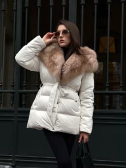 Janveny Luxury Large Natural Silver Fox Fur Hooded 2026 Winter 90% Goose Down Jacket Women Thick Warm Female Parkas Waterproof
