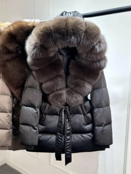 Janveny Luxury Large Natural Silver Fox Fur Hooded 2026 Winter 90% Goose Down Jacket Women Thick Warm Female Parkas Waterproof