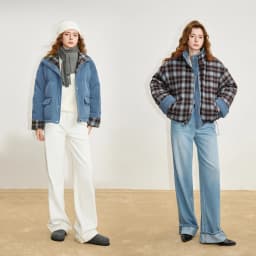 TOYOUTH Women 90% White Duck Down Jacket 2025 Winter New Retro Corduroy Plaid Fluffy Double Side Warm Jacket