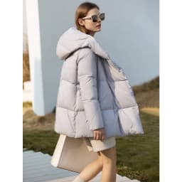 AMII Minimalist Hooded Women Duck Down Jacket Winter New 2024 Loose Warm Bread Clothing Trendy Blends Streetwear Female 12424111