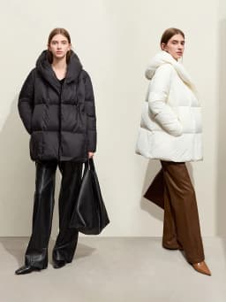 AMII Minimalist Hooded Women Duck Down Jacket Winter New 2024 Loose Warm Bread Clothing Trendy Blends Streetwear Female 12424111