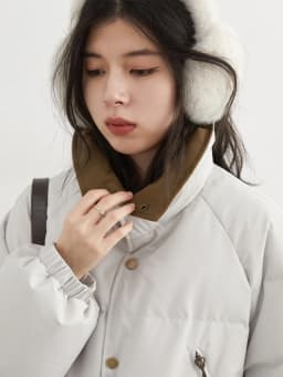 CHIC VEN Fashion Women Down Coats Long Sleeve Solid Retro Loose Casual Contrasting 90 White Down Jacket Autumn Winter 2025