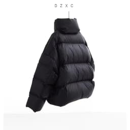 Goose down 160G~Magnetic Buckle Winter New Style Black Short down Jacket for Women, Lightweight Thick Coat for Petite Sizes