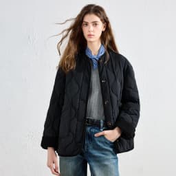 TOYOUTH Women Down Jacket 2026 Winter New Arrival Lightweight Loose Crew Neck Corduroy Spliced Outerwear