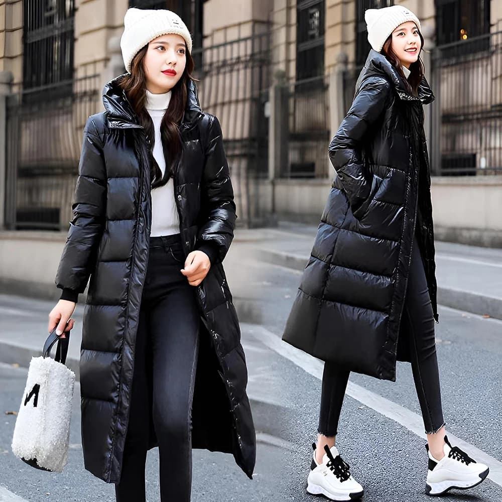 Ultra-Thick Long Over-Knee Women's down Jacket Winter Warm Outerwear 2026 New Style Cotton Bread Style High-End Feel