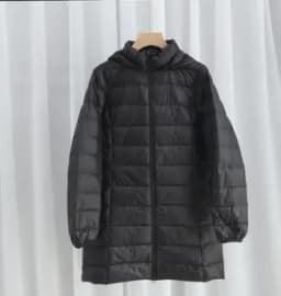 Hat Detachable Hooded Down Coat Winter Women Light Thin White Duck Down Jacket Parkas Ladies Long Warm Big Size Puffer Outwears