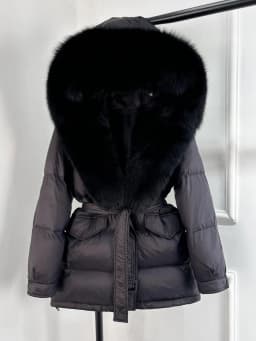 Janveny Large Real Fox Fur Collar Hooded 2025 New Winter Puffer Jacket Women Thick Warm Duck Down Coat Female Parkas Outwear