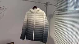 Woman Winter Hooded Coat 90% Duck Down Filled New Fashion Gradient Jacket Ultra Light Autumn Warm Parkas Windbreaker
