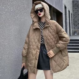 Lagabogy 2025 New Autumn Winter Women Hooded Loose 90% White Duck Down Jacket Casual Female Warm Puffer Coat Snow Parkas Outwear