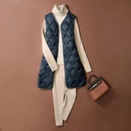 Ultra-Thin Quilted Jacket Women's V-Neck Long Sleeve Lightweight Padded Coat Spring Autumn Fashion Casual Straight Cut Coat