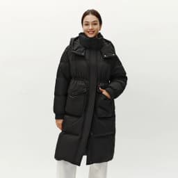 Semir Long Down Coat Hooded Raglan Sleeve Women 2025 Winter Solid Color Warm Thickened Casual Daily Insulated Outerwear