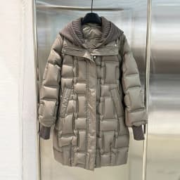 Janveny 2025 New Winter Long White Duck Down Jacket Women Casual Loose Fit Warm Parkas Knitted Hat Detachable Puffer Down Coat