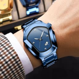 BINBOND Luxury Mens Watches Stainless Steel Strap New Concept Quartz Calendar Business Sports WristWatch Fashion Watches For Men