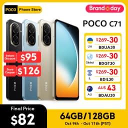 POCO C71 Smartphone Global Version 64GB/128GB UNISOC T7250 120Hz 6.88'' display 32MP AI dual camera 15W fast charging 5200mAh