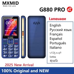 MXMID G880 PRO 2.4 Inch 4G Feature Phones Flashlight Big Button 6800mAh Long Time Standby Cheap Mobile Phone Cell Phone On Sale