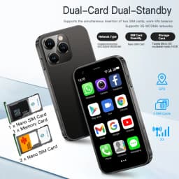 SERVO 15SE Mini Smartphone 3G WCDMA Android System WiFi Hotspot Play Store 3.0" Display Small Palm Smart Phones Dual SIM Standby