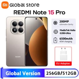 Global Version Xiaomi Redmi Note 15 Pro 4G Smartphone 6.77"AMOLED display 45W 6500mAh Battery 200MP Camera MTK Helio G200-Ultra