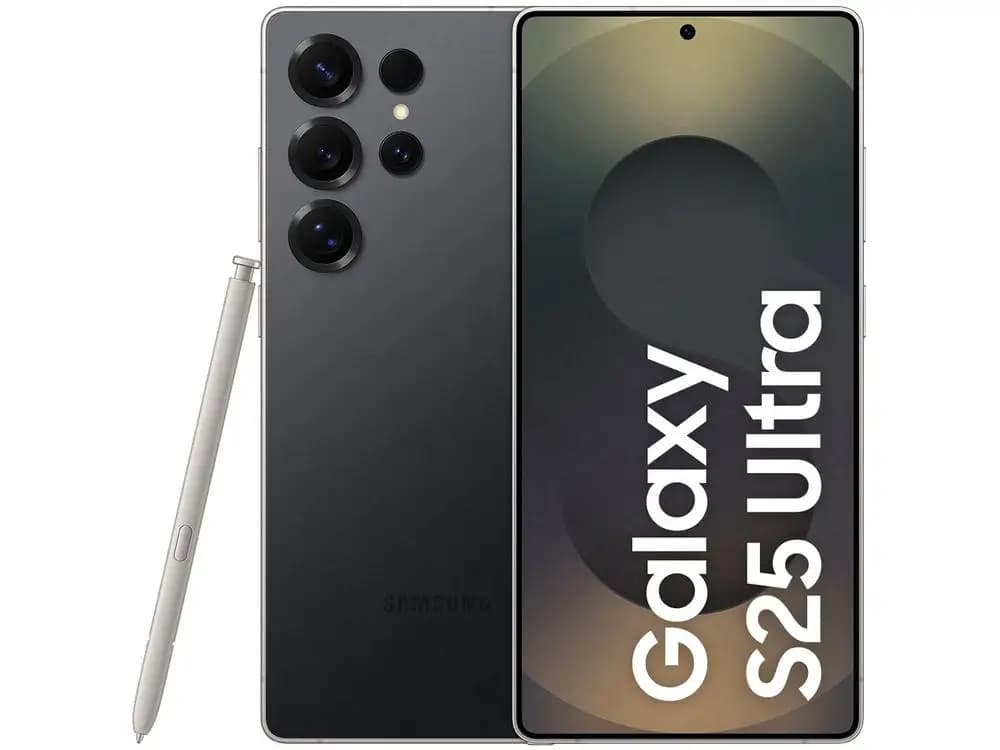 Samsung Galaxy S25 Ultra 5g 256Gb Galaxy Ai Titanium Black 6.9" 12Gb Ram Mute Quad-Camera 200+50+10+50Mp 5000Mah Battery Dual Chip