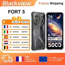Blackview FORT 5 The Lightest 108MP Rugged Lmaging Flagship Android 16 36GB(12+24)+256GB 6.78" HD+ IPS 5000mAh NFC 33W