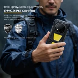 Blackview 5G ROCK 2 Pro Rugged Smartphone 32GB(8+24)+256GB 6.67 inch IPS 120Hz 400lm Camping Light Android 16 15000mAh 33W NFC