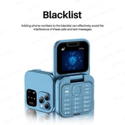 SERVO I16 Pro 4G LTE Mini Flip Mobile Phone Dual SIM Standby Call Recording Speed Dial FM Radio Blacklist Small Fold Cellphones