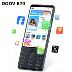 DOOV R70 4G Smart Touch Screen Keypad Phone 6GB+128GB 2600mAh 4.0 Inch Without Camera Smartphone Android 14 Wifi WhatsAPP