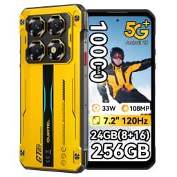 OUKITEL Rugged Phone WP60 5G 24GB(8+16) 256GB / 36GB(12+24) 512GB 7.2” HD+ 120Hz Smartphone 10000mAh 108MP Android 15 NFC