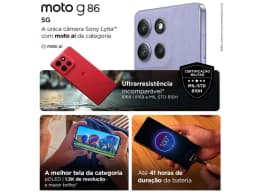 Motorola G86 Smartphone 256Gb Graphite 5g 16Gb Ram 6.7\" Camera Dual + Selfie 32Mp
