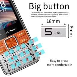 Low Price Senior Mobile Phone with 4 Sim 2.8'' Large Screen Large Buttons Large Battery Quick Dialing for Senior Mobile Phone