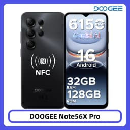 DOOGEE Note56X Pro Android 16 Smartphone 32GB 128GB 6.56" HD+ Screen 6150mAh Battery 13MP+8MP Widevine L1 NFC Cell Phone