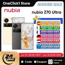 nubia Z70 Ultra 5G Smartphone Global Version Snapdragon 8 Elite 6.85'' 144Hz OLED Display 6150mAh Battery 64MP Camera Android 15