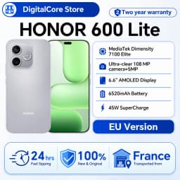 2026 NEW HONOR 600 Lite 5G Smartphone MediaTek Dimensity 7100 Elite 6.6”120Hz AMOLED 6520mAh 45W SuperCharge 108MP AI Camera