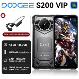 DOOGEE S200 VIP Edition Rugged Phone 6.72" 120Hz Display Telephone Portable 48GB+256GB 10100mAh 100MP Smartphone 5G Android 16