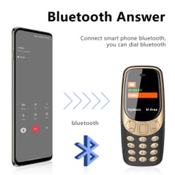 SERVO Q3308Pro 3 SIM Card Mini Mobile Phone Bluetooth Dial Magic Voice FM Call Recorder 1.33inch Small Pocket Button Cell Phones