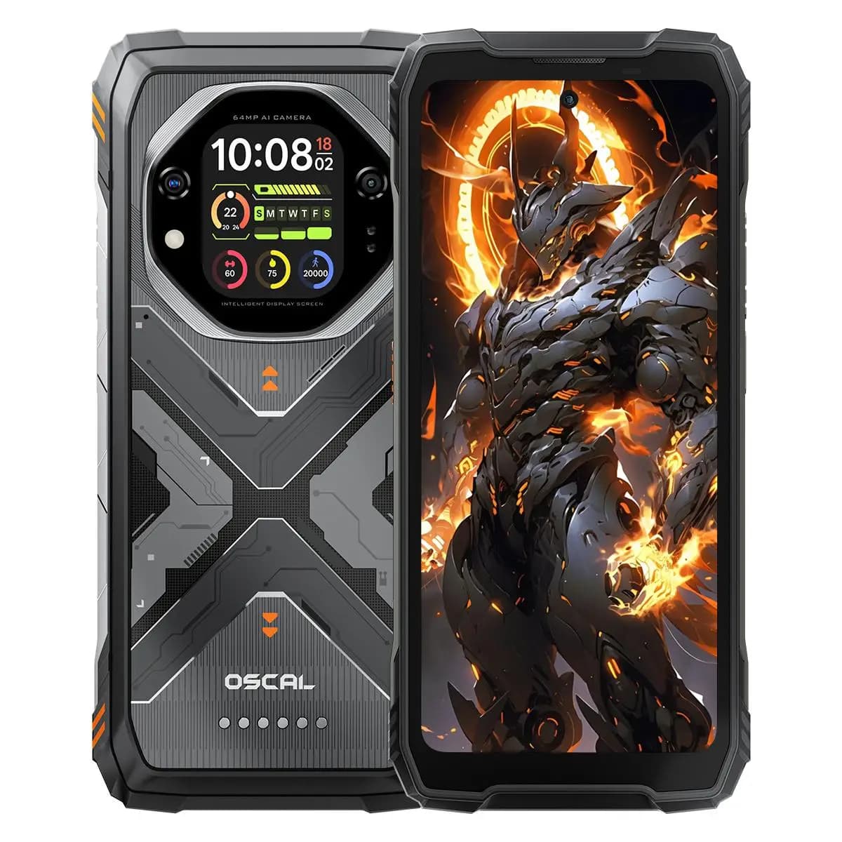 Blackview Oscal TANK 1 Rugged Phone 16GB+512GB 6.78" Android 15 DokeOS 4.2 Mediatek Dimensity 7050 20000mAh 64MP 5G Smartphone