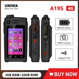 UNIWA A19S Shockproof Smartphone IP68 Waterproof 4G LTE Quad Core Phone Walkie Talkie POC Zello Android 6 Mobile Phone 4800mAh